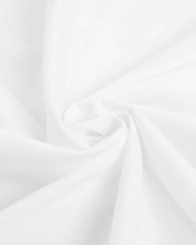 Toile de Coton Sanforisée Blanc   - Mercerine