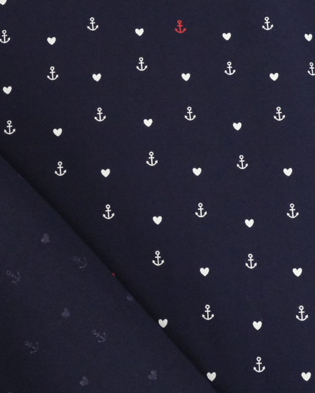 Viscose Imprimée Motif Marin - Mercerine