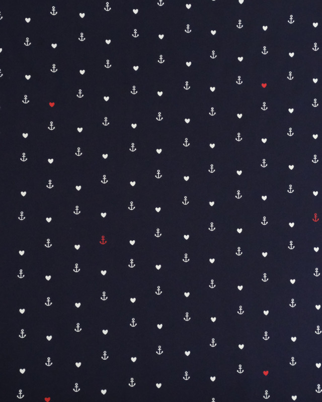 Viscose Imprimée Motif Marin - Mercerine