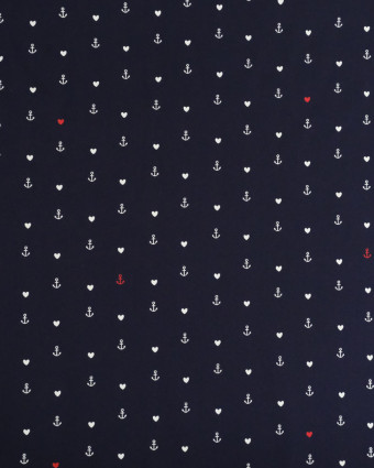 Viscose Imprimée Motif Marin - Mercerine