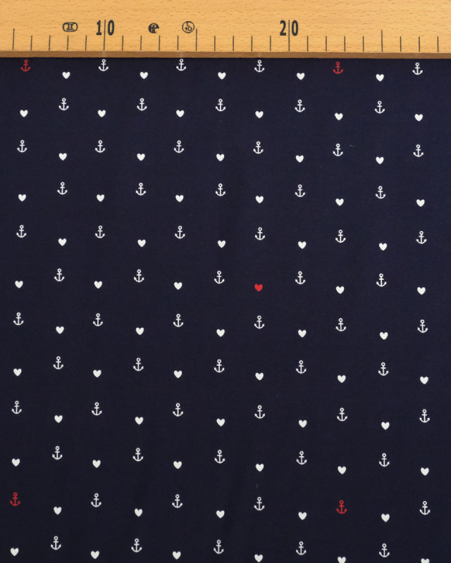 Viscose Imprimée Motif Marin - Mercerine