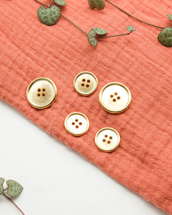 Bouton Zamac Bourrelet Doré - Mercerine