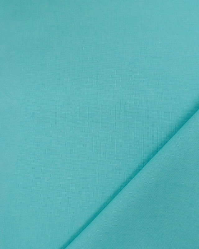Toile de Coton Sanforisée Turquoise   - Mercerine