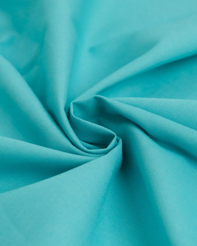 Toile de Coton Sanforisée Turquoise   - Mercerine