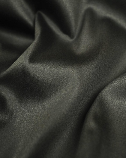 Satin de coton Noir stretch