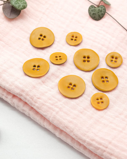 Bouton Nacre Ayoka Mat Jaune - Mercerine