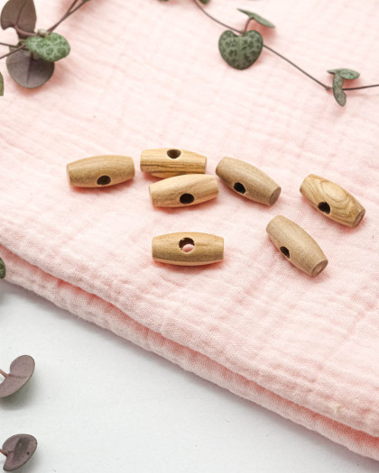 Boutons Buchette Bois Vieilli - Mercerine