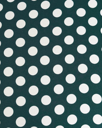 Tissu Crêpe Gros Pois Vert Bouteille Tissu Crêpe Gros Pois Vert Bouteille - Mercerine