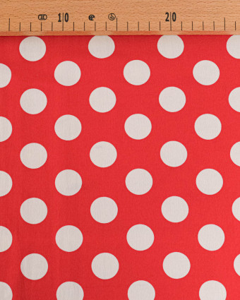 Tissu Crêpe Gros Pois Rouge Tissu Crêpe Gros Pois Rouge - Mercerine