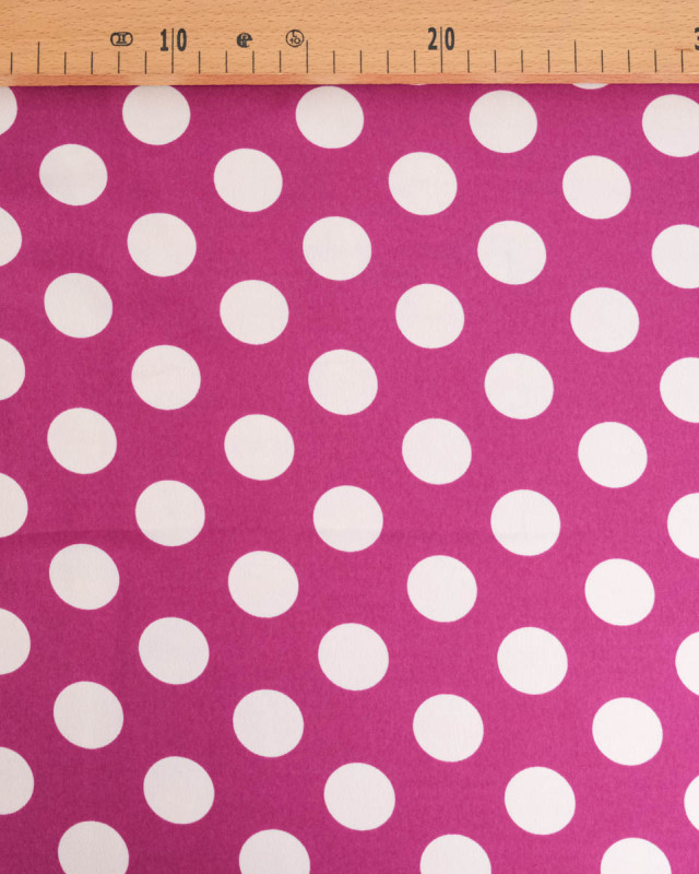 Tissu Crêpe Gros Pois Violet Tissu Crêpe Gros Pois Violet - Mercerine