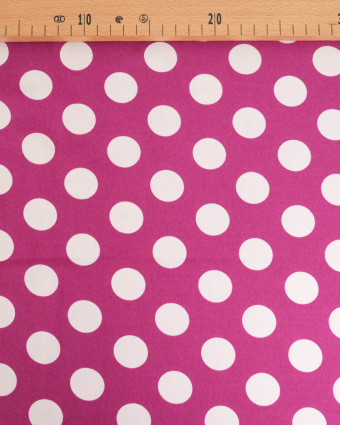 Tissu Crêpe Gros Pois Violet Tissu Crêpe Gros Pois Violet - Mercerine