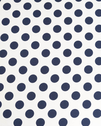 Tissu Crêpe Gros Pois Bleu Marine Tissu Crêpe Gros Pois Bleu Marine - Mercerine