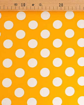 Tissu Crêpe Gros Pois Ocre Tissu Crêpe Gros Pois Ocre - Mercerine