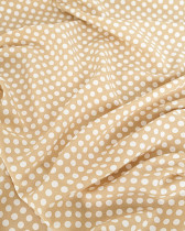 Tissu Crêpe à Pois Beige