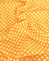 Tissu Crêpe à Pois Ocre