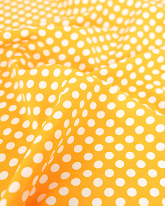 Tissu Crêpe à Pois Ocre - Mercerine