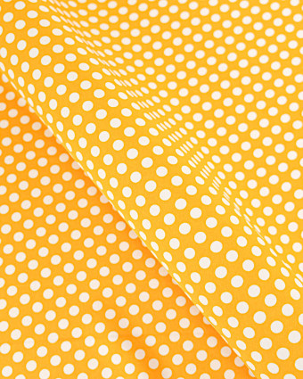 Tissu Crêpe à Pois Ocre - Mercerine