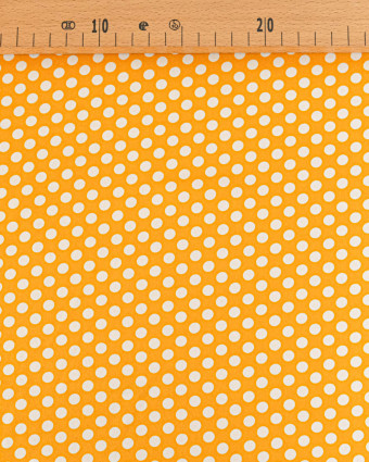 Tissu Crêpe à Pois Ocre - Mercerine