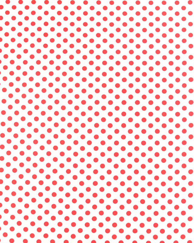 Tissu Crêpe à Pois Blanc et Rouge - Mercerine