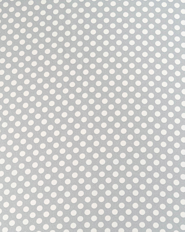 Tissu Crêpe à Pois Gris - Mercerine