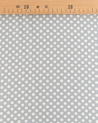 Tissu Crêpe à Pois Gris - Mercerine