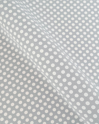 Tissu Crêpe à Pois Gris - Mercerine