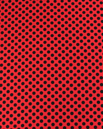 Tissu Crêpe à Pois Noir et Rouge - Mercerine