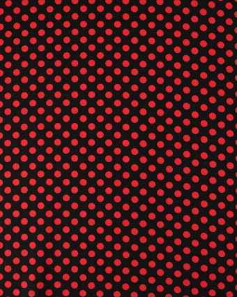 Tissu Crêpe à Pois Rouge et Noir - Mercerine
