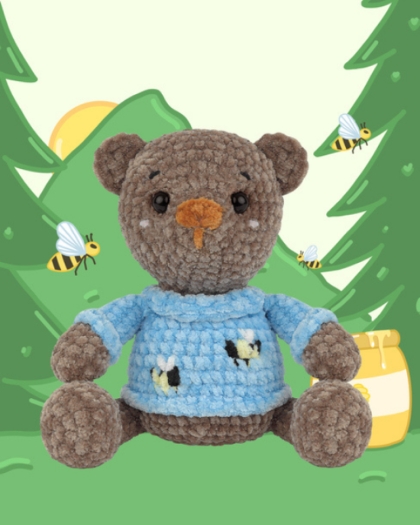 Kit de Crochet Amigurumi L'ours Rêveur - DMC - Mercerine