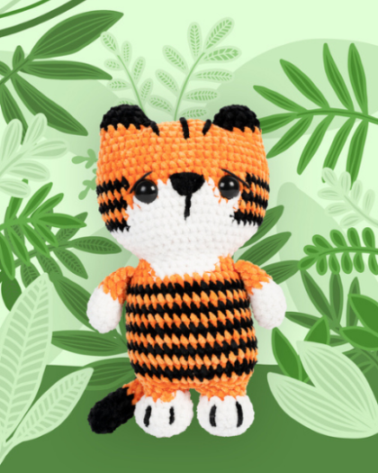 Kit de Crochet Amigurumi Le Tigre à Rayures - DMC - Mercerine
