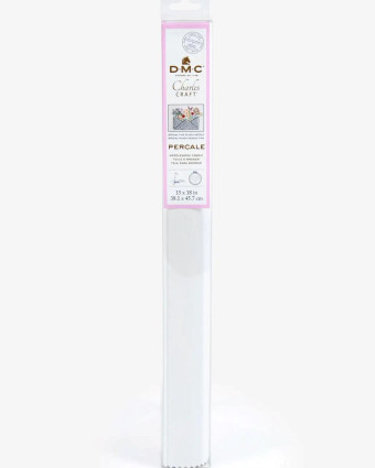 Toile à Broder Percale S Blanc - 100% Coton - 30 Fils/cm - Mercerine