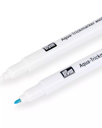 Crayon Marqueur Soluble Turquoise et Blanc - Prym - Mercerine