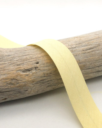 Biais uni jaune avoine : 20mm, 27mm - Mercerine