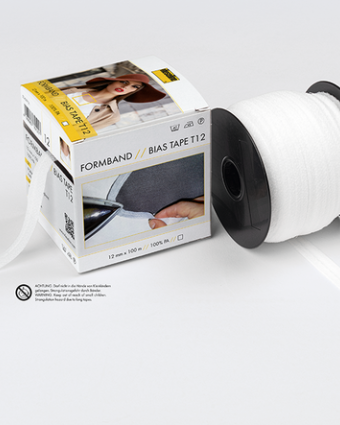 Vlieseline Stabilmanche Biais Thermocollant Blanc 12mm - Mercerine