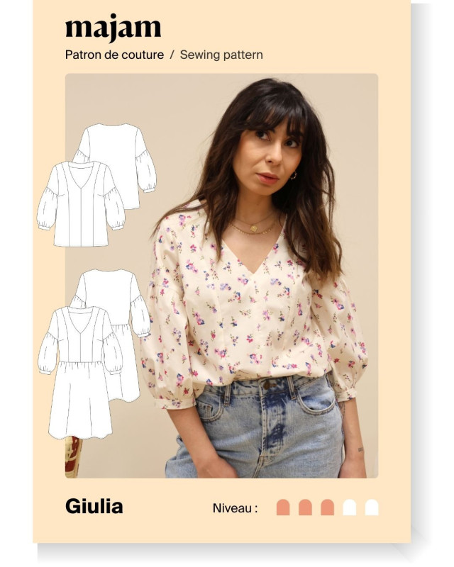 Patron Blouse Robe Giulia - Majam - Mercerine