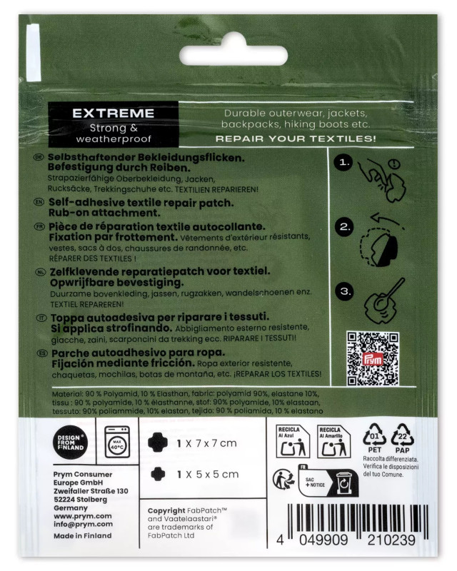 FabPatch - Extrême - Noir - Prym - Mercerine