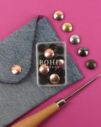 Bouton Pression 14mm - Rose Gold - Bohin - Mercerine