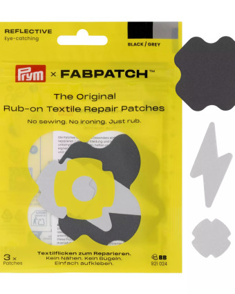 FabPatch - Reflective - Noir/Gris - Prym - Mercerine