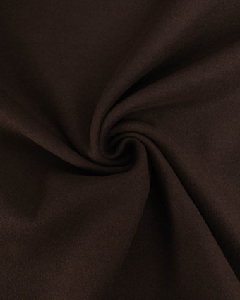 Tissu Effet Drap de Laine Uni Marron Foncé - Mercerine