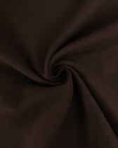 Tissu Effet Drap de Laine Uni Marron Foncé