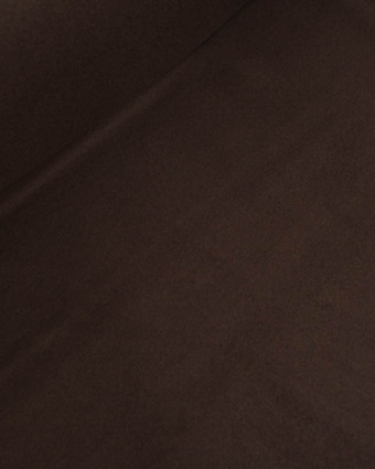 Tissu Effet Drap de Laine Uni Marron Foncé - Mercerine