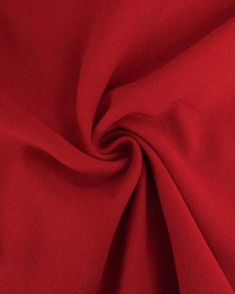 Tissu Effet Drap de Laine Uni Rouge - Mercerine