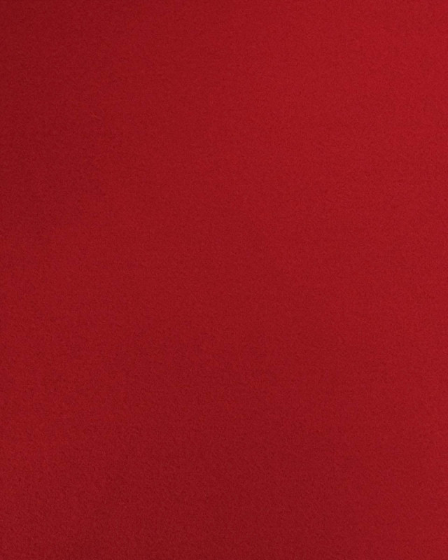 Tissu Effet Drap de Laine Uni Rouge - Mercerine
