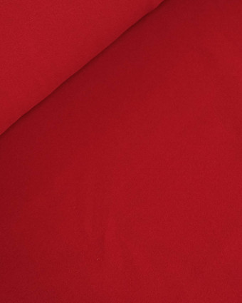 Tissu Effet Drap de Laine Uni Rouge - Mercerine