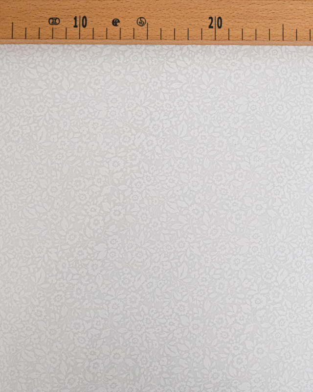 Poleine de Coton Motif Fleur Sauvage Blanc - Mercerine