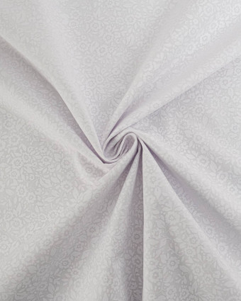 Poleine de Coton Motif Fleur Sauvage Blanc - Mercerine