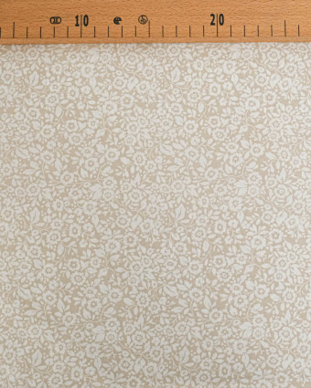 Popeline de Coton Fleur Sauvage Beige - Mercerine