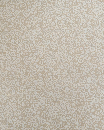 Popeline de Coton Fleur Sauvage Beige - Mercerine