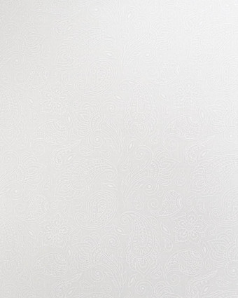Poleine de Coton Motif Cachemire Blanc - Mercerine