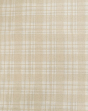 Popeline de Coton Carreaux Beige  - Mercerine